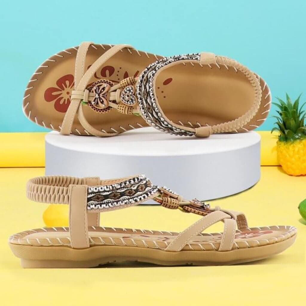 Sandaler med elastiskt band och mjuk plattform - Klara