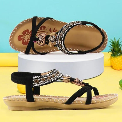 Sandaler med elastiskt band och mjuk plattform - Klara