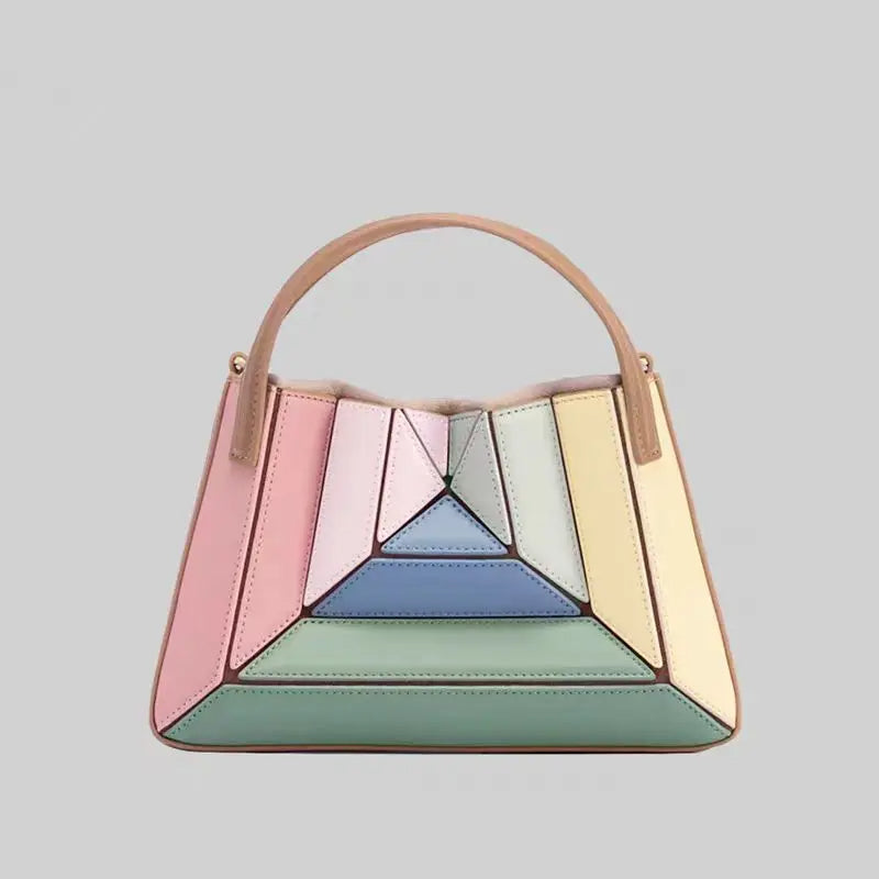 Modern handväska med geometrisk design i flera delar - Josefin