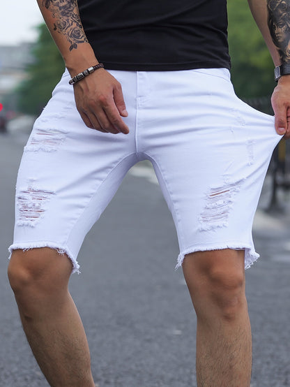 Kungsblå slitna shorts - Rikard