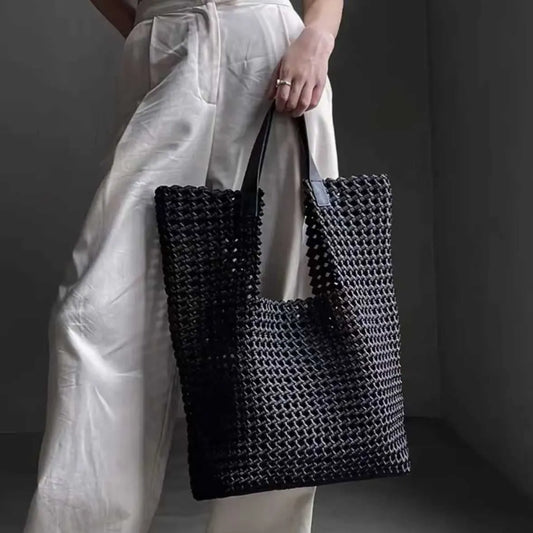 Vävd tygväska med strukturerad design - Glenda