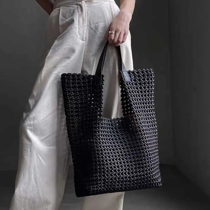 Vävd tygväska med strukturerad design - Glenda