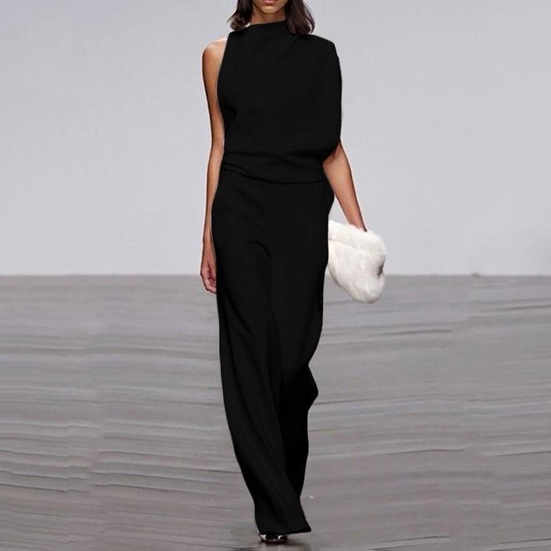 Elegant jumpsuit med vida ben och öppen rygg - Tuva