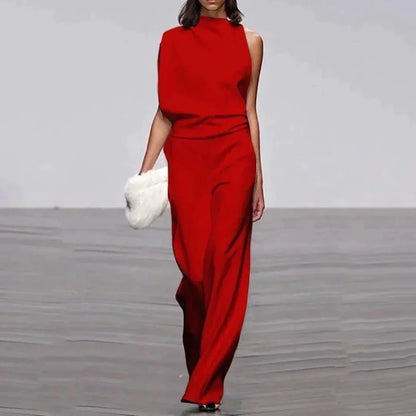 Elegant jumpsuit med vida ben och öppen rygg - Tuva