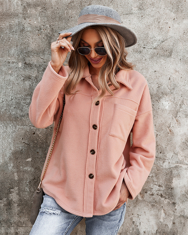 Snygg damjacka i oversize fleece - Frida
