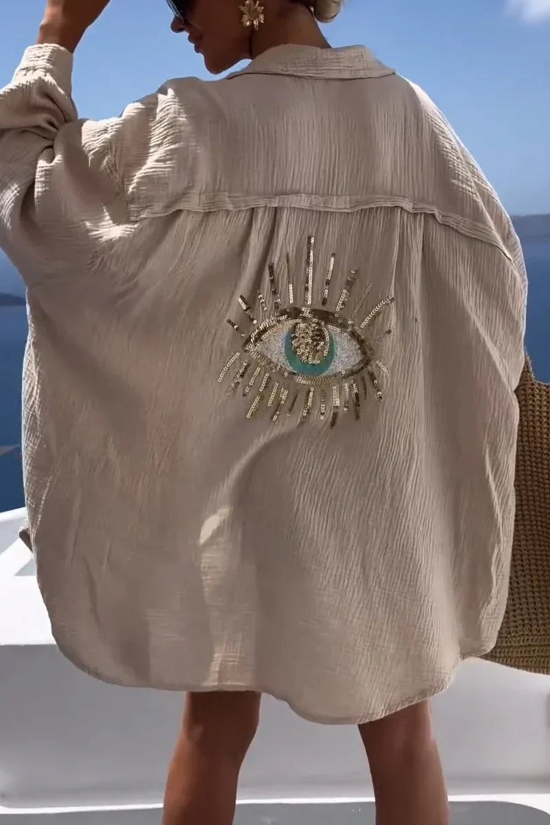 Casual skjorta med paljetter - Viktoria