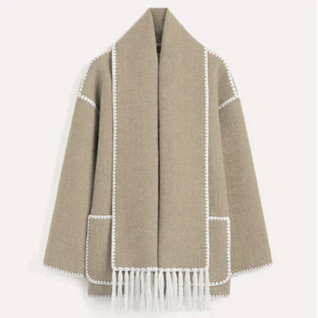 Elegant kappa med halsduk - Fraya