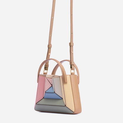 Modern handväska med geometrisk design i flera delar - Josefin