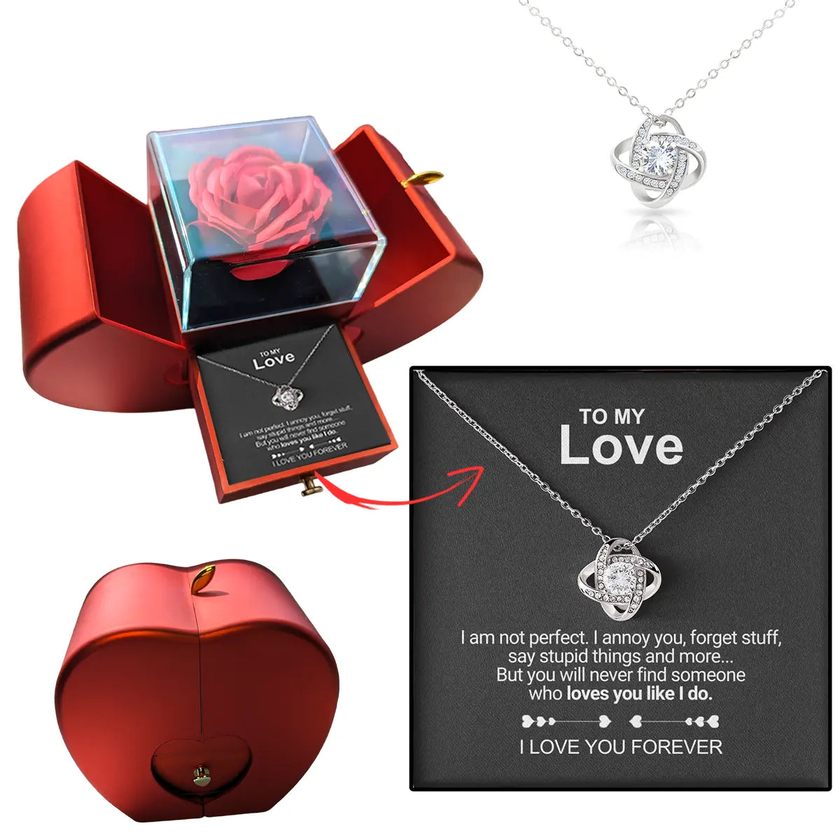 Evig Kärlek Halsband - Rosa