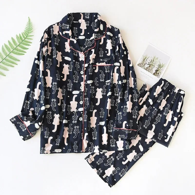 Pyjamasset för kvinnor 100 % viskos nattkläder - Birka