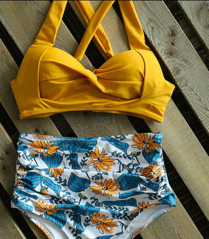 Bikiniset med hög midja nederdel och topp - Terese
