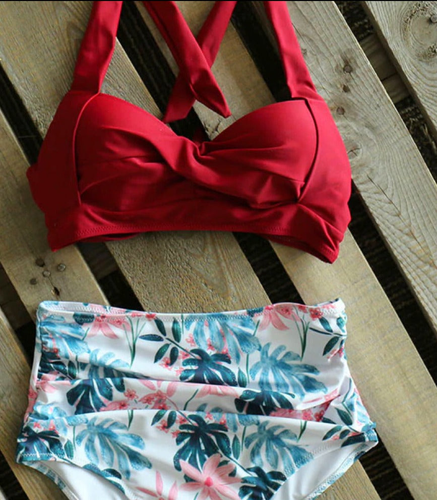 Bikiniset med hög midja nederdel och topp - Terese